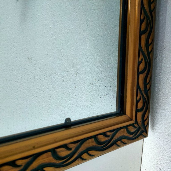 Espejo de cuerpo entero característico del Art Nouveau/Jugendstil (Renacimiento). Espejo de pared (90 x 35 (photo 6 of 12)