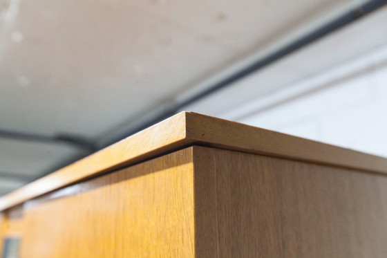 Image 1 of 1970s Scandinavian wardrobe with hanging space, shelf, mirror, 21x126cm, 2 doors