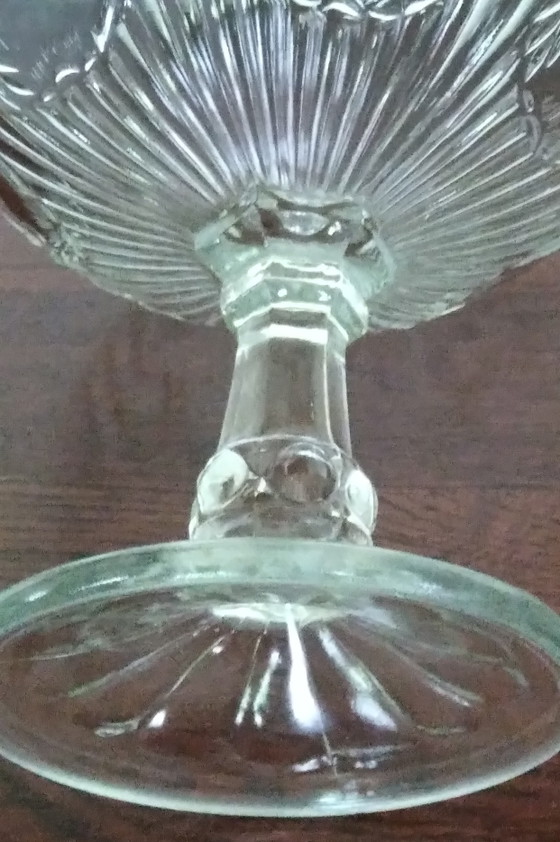 Image 1 of Mid-century pressed glass fruit bowl