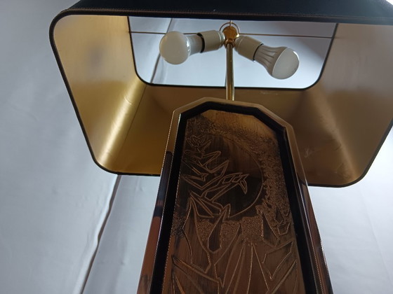 Image 1 of Lampe de table Georges Mathias - Maho, plaquée or 23 carats