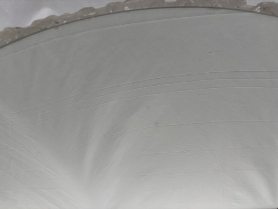 Image 1 of Specchio da parete vintage illuminato in vetro ghiacciato, Hillebrand anni '70