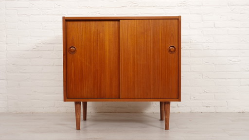 Vintage Cabinet With Sliding Doors | Audio Furniture | Teak