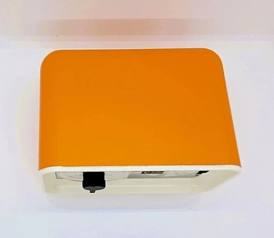 Image 1 of (W011) Iconic Fissler Design: Vintage Orange Menu Timer Kitchen Timer – 1970s Pop Art