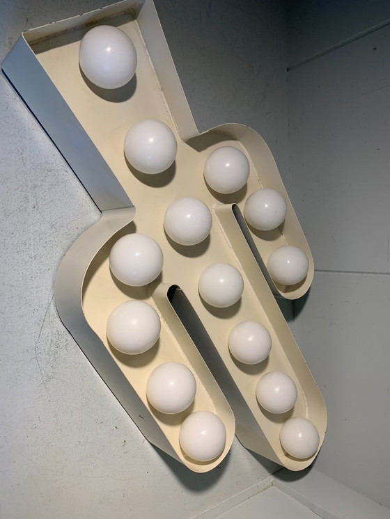 Image 1 of VINTAGE Cactus Designlamp (Staande lamp) - Met alle lichtbollen werkend en goede schakelaar - 2x AA - Staande lamp - Metaal