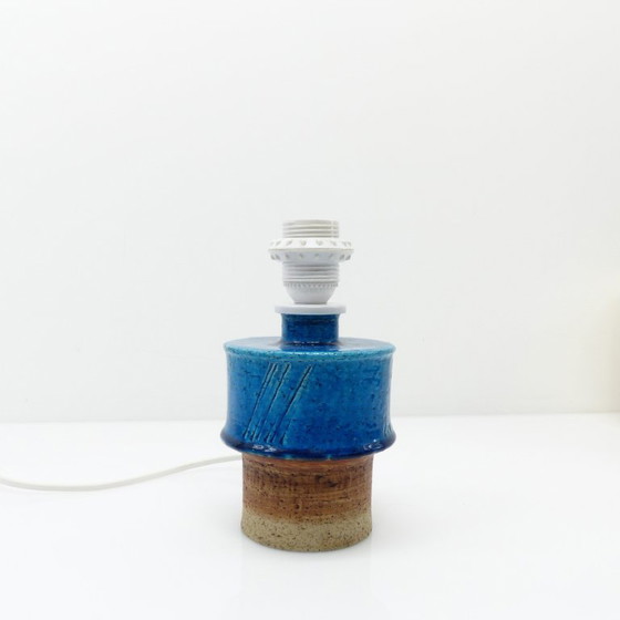 Lampe de table en grès bleu par Inger Persson pour Rörstrand, Suède, années 1960 – Ceramic (photo 4 of 7)