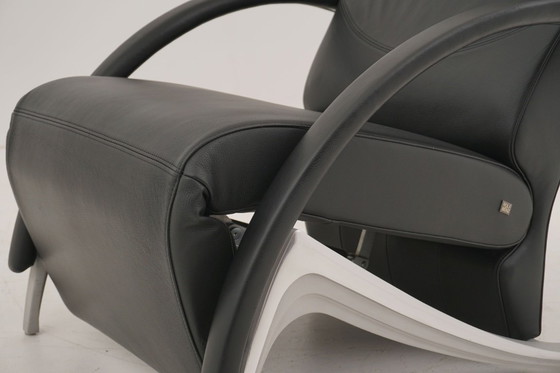 Image 1 of Fauteuil inclinable Rolf Benz 3100 avec fonction Relax, cuir, noir