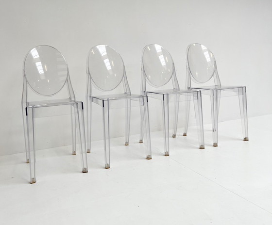 Image 1 of Set of 4 Victoria Ghost chairs by Philippe Starck for Kartell, after 2000