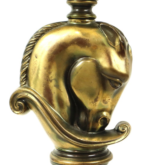 Image 1 of Lusterie Deknudt Pferdekopf Tischlampe