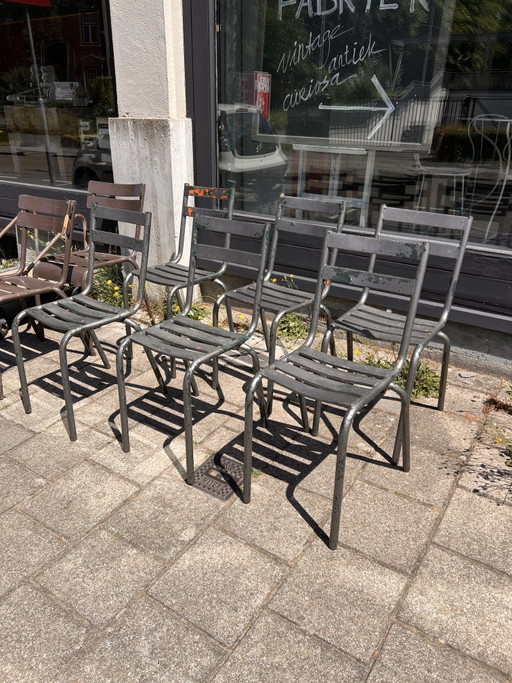 6 Franse horeca stoelen 