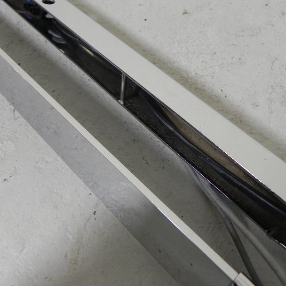 Image 1 of 2 chrome-plated ball spotlights on rail, 1950s