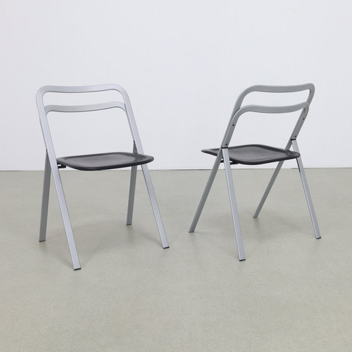 2x Design Folding Chair Giorgio Cattelan Cidue, 1970s (Set Price)