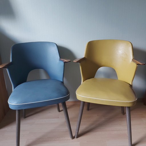 Ensemble de 2 fauteuils Thonet, modèle 6522, Oswald Haerdtl, vintage années 1950