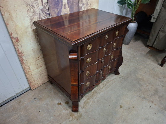 Image 1 of Antique Dutch chest of drawers, 18th century, dimensions 80x52cm and 79cm high.