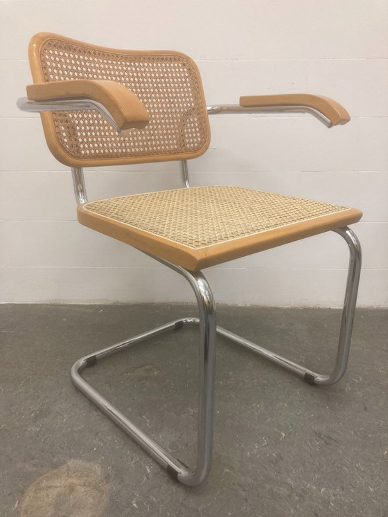3 X Vintage Cesca Breuer – Merk onbekend, Eetkamerstoelen, Wood, Rattan (photo 3 of 17)