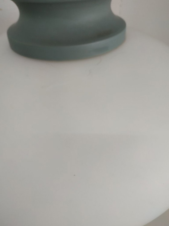 Image 1 of Schitterende Retro/vintage (elektrische)  mushroom 'olielamp' plafondlamp met 2 lichtbronnen 