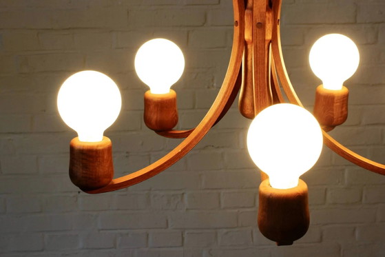 Lampada a sospensione vintage in teak Candela Domus design danese – Lampadari, Legno, Scandinavian (photo 2 of 11)