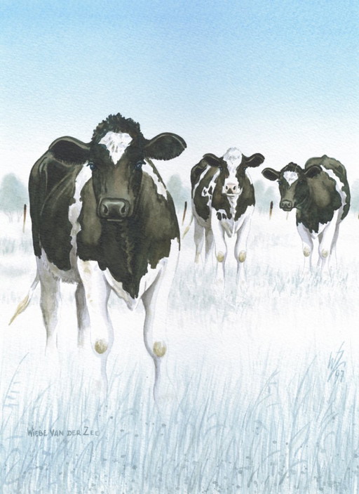 Wiebe van der Zee --The Three Ladies (on canvas)