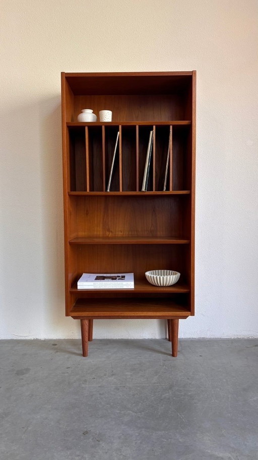 Vintage bookcase LP compartments