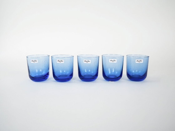Image 1 of Set di bicchieri color cobalto, design italiano, anni '70, produzione: Italia