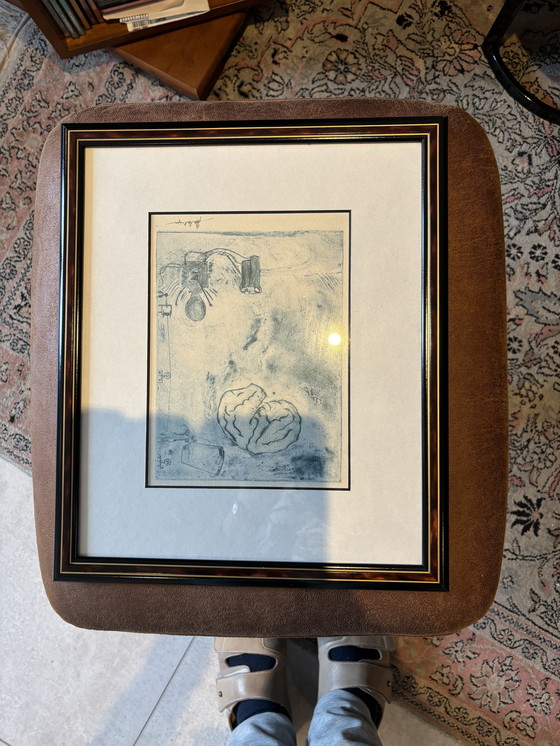 Image 1 of Disegno a penna del cervello con connessioni