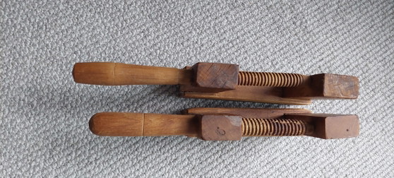 Set di 2 fermalibri/morsetti in legno antichi (circa 1900) – Oggetti decorativi, Wood (photo 6 of 7)