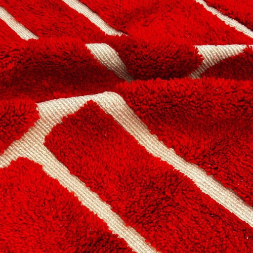 Prachtig rood tapijt voor handgemaakte artikelen, 180/280 cm – vloerkleden en tapijten, Textile, Wool (photo 2 of 5)