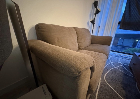Graues 3-Sitzer Sofa, 3-5 Sitzer Sofas, Baumwolle, Stoff (Foto 5 von 5)