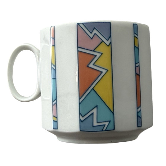 Image 1 of Rosenthal Studio-Linie - Estilo Memphis - juego de 6 tazas + platillos - Flash