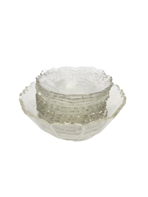 Duitse Biedermeier dessertset, jaren 1850, set van 13 – Tafelwaar, Glass (photo 7 of 17)