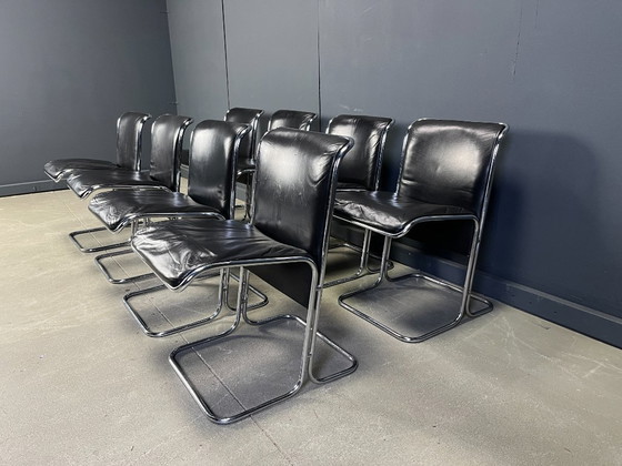 Image 1 of Set of 8 Calla chairs by Antonio Ari Colombo dining chairs, 1970s