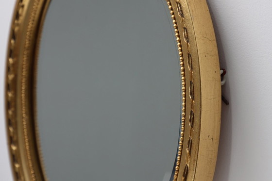 Image 1 of Dutch Wood with Beveled Louis-Philippe Style Mirror labeled Pieterman, 1950s