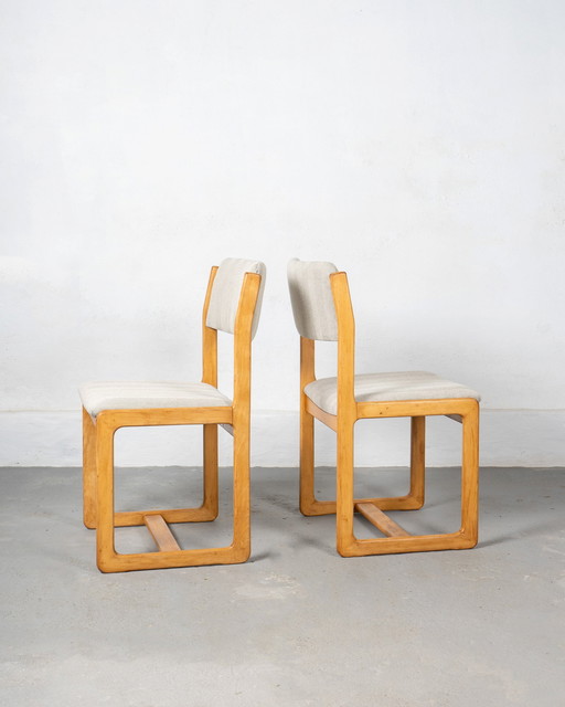 2X Guilleumas Dining Chairs Made Of Beech, Spain, 1960