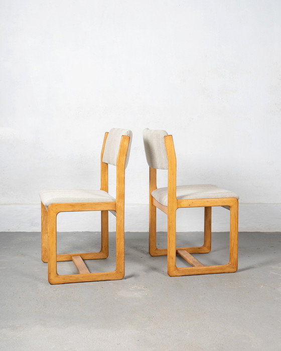 Image 1 of 2X Guilleumas Dining Chairs Made Of Beech, Spain, 1960