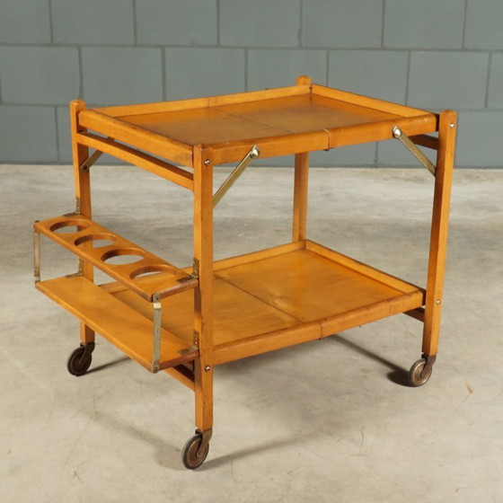 Vintage trolley – serving trolley – bar trolley – 1960s – Bar carts, Brass, Wood (photo 13 of 15)