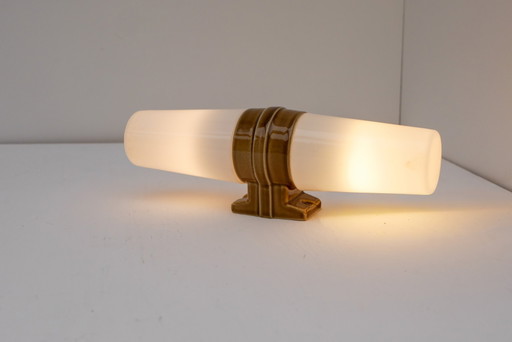 Vintage Porcelain Bathroom Light by Sigvard Bernadotte for Ifö, 1960 – wandlampen, Glass, Scandinavian (photo 2 of 15)
