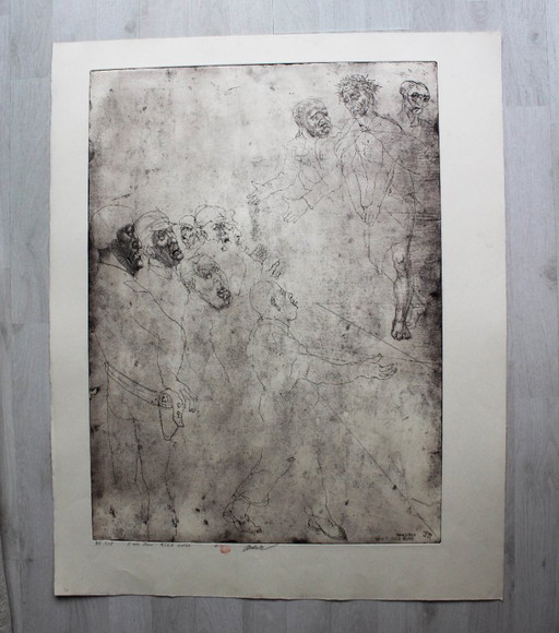 Jiři ANDERLE - "ECCE HOMO" - Etching - Edition of 20 - signed - (80 x 64 cm)