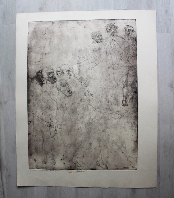 Image 1 of Jiři ANDERLE - "ECCE HOMO" - Etching - Edition of 20 - signed - (80 x 64 cm)