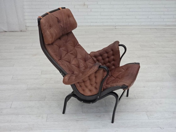 Image 1 of Jaren 70, Zweeds ontwerp van Bruno Mathsson, model "Pernilla", meubelleer.