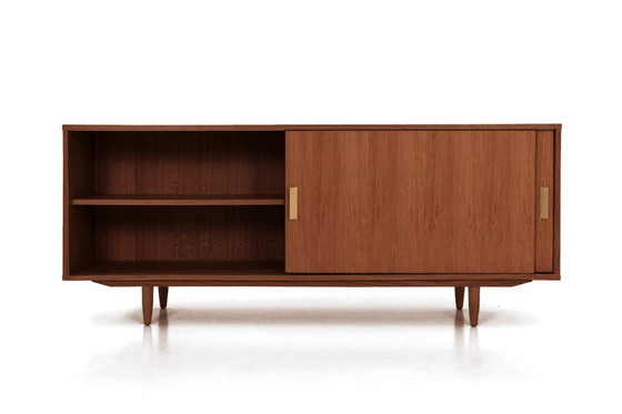 Image 1 of Schuifdeurkast gebeitst teakhout T-S06