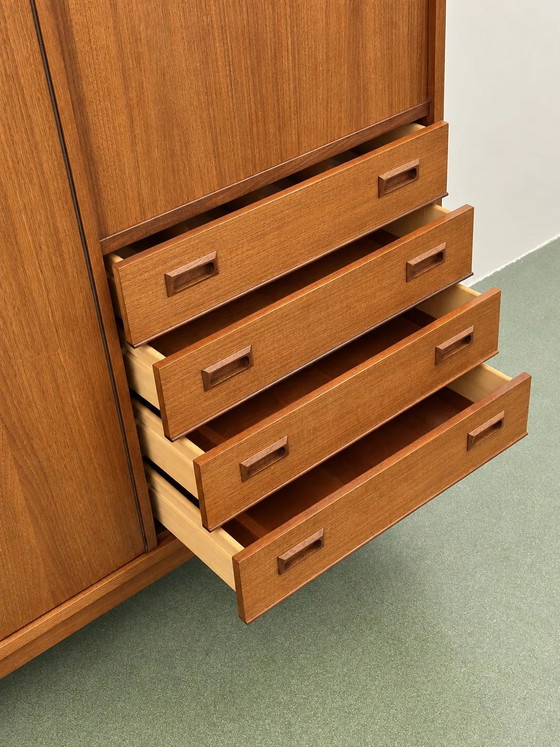 Mid-Century Teak Highboard, 1960er, Holz, Mid Century Modern (Foto 5 von 7)