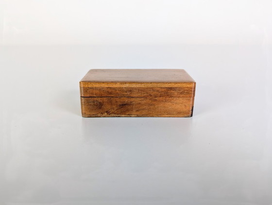 Image 1 of Vintage wooden box, casket, stamp box, jewelry box, casket