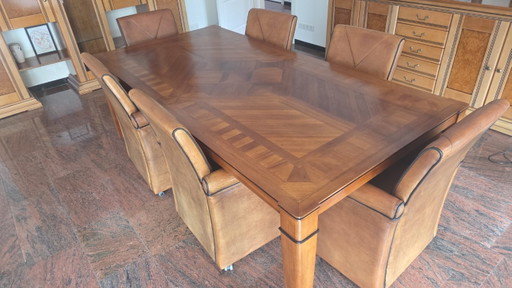Art Deco Eettafel Mahoniehout 240x120 cm – Jan Frantzen, Wood