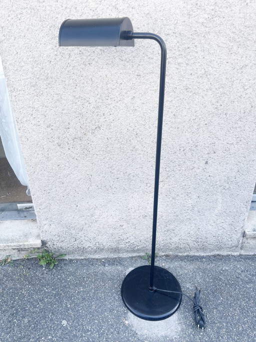 Lámpara de lectura vintage Abo Randers de metal negro – Fabricada en Dinamarca – Década de 1980 – vloerlampen