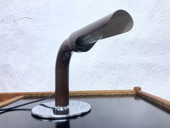 Image 1 of Ingo Maurer Gulp table lamp in brown, 1970s design, size M