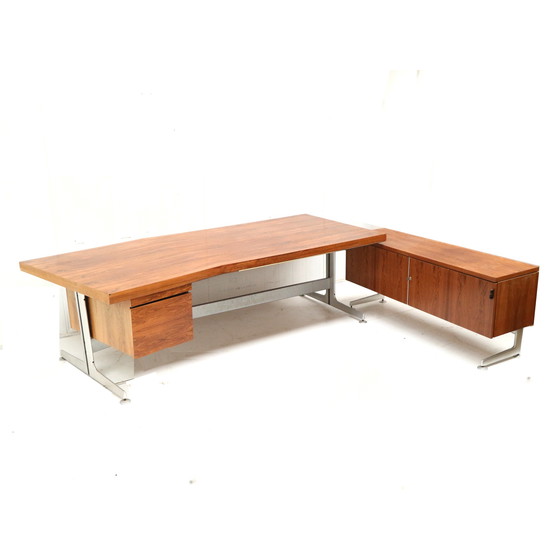 Image 1 of Groot Exclusief Vintage Palissander Hoekbureau Van Voko Gemaakt In De Jaren ’60