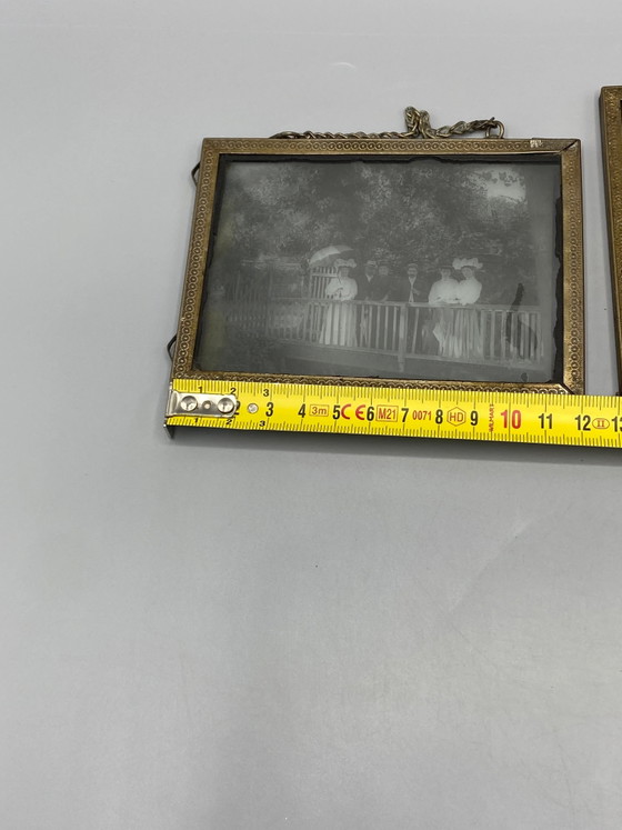 Paire de photographies ambrotypes sur verre dans leurs cadres en laiton – fin XIXe siècle (photo 9 of 10)