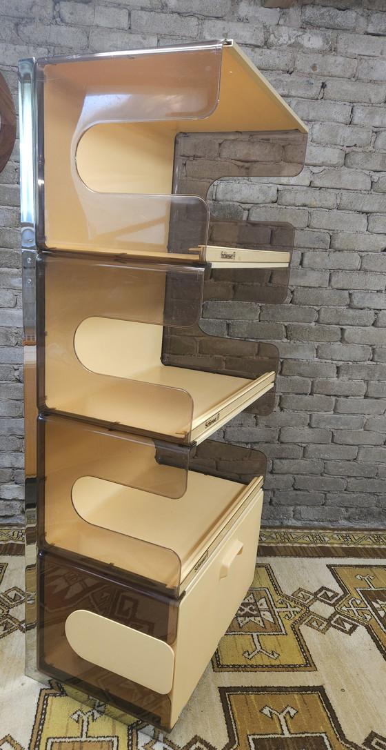 Image 1 of Smoked plexiglas bookshelf 1970