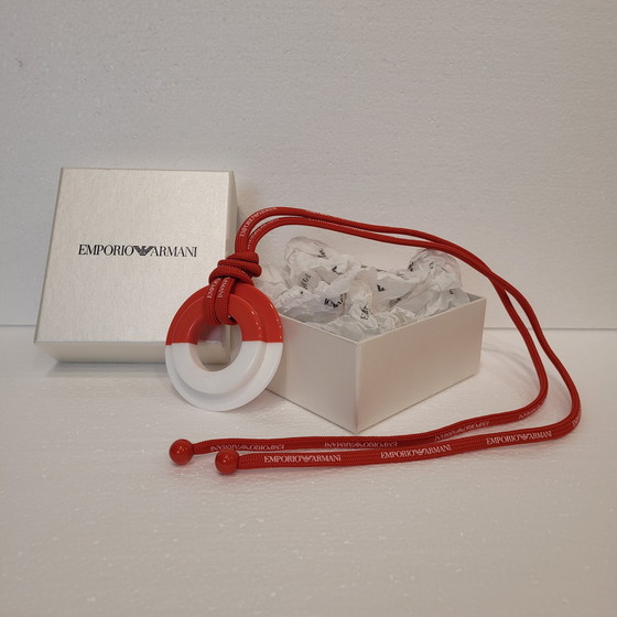 Image 1 of Collana bianca e rossa, Emporio Armani, anni 2010 - Italia