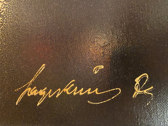 Image 1 of Abstraktes Werk aus den 1970er Jahren von Sage Vernis alias Gino Falzon