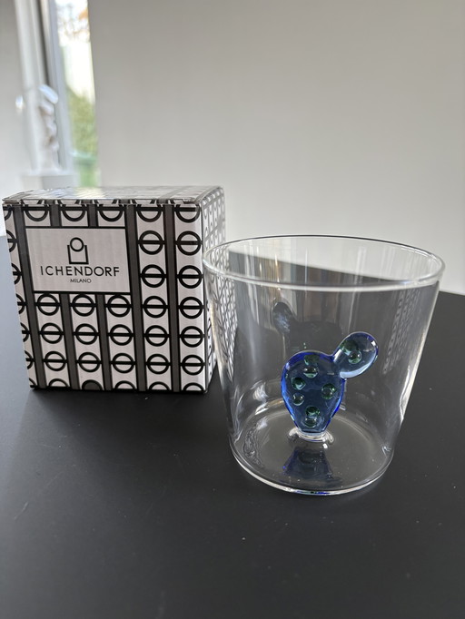 Ichendorf Milano water glass, blue cactus model